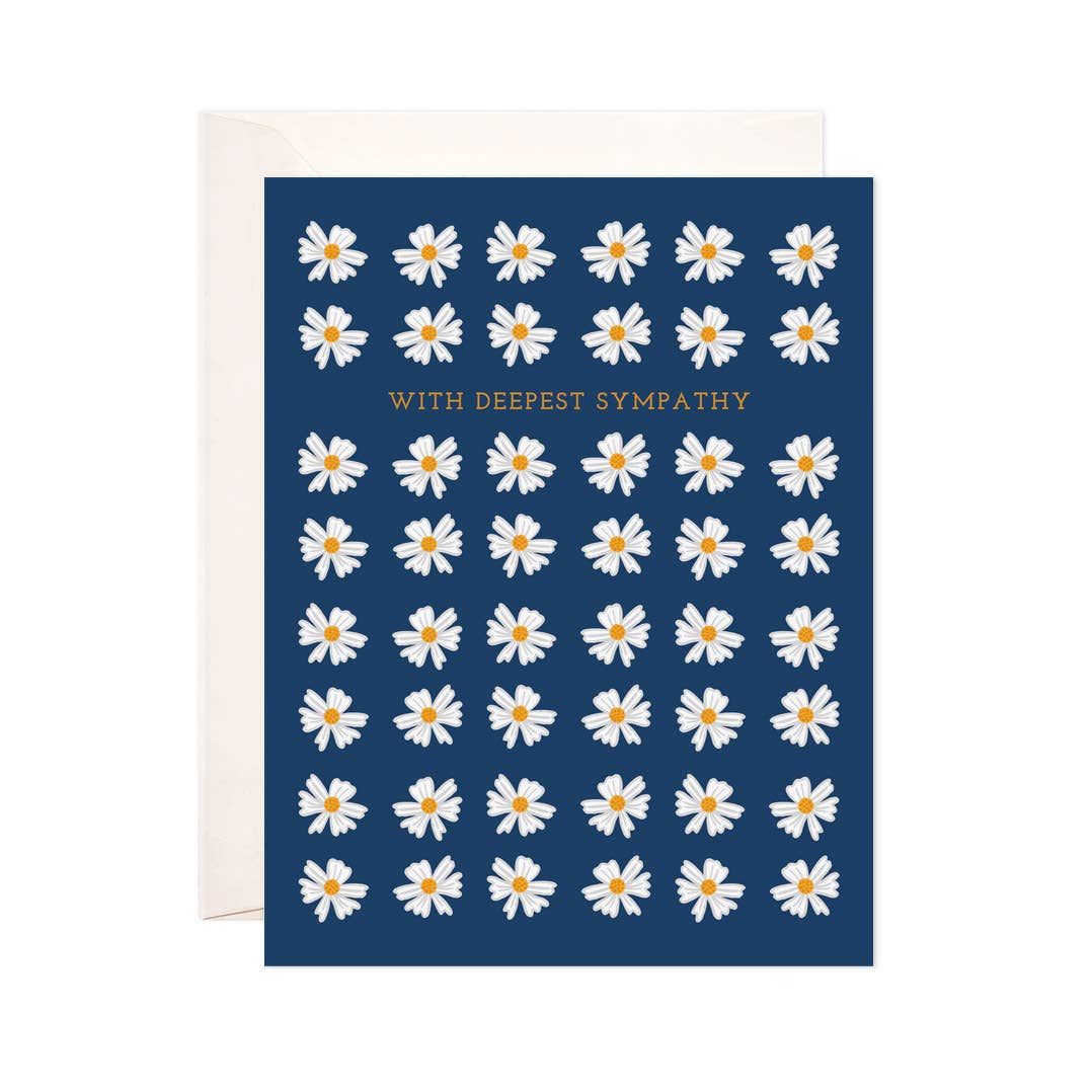 Sympathy Daisies Greeting Card - With Deepest Sympathies
