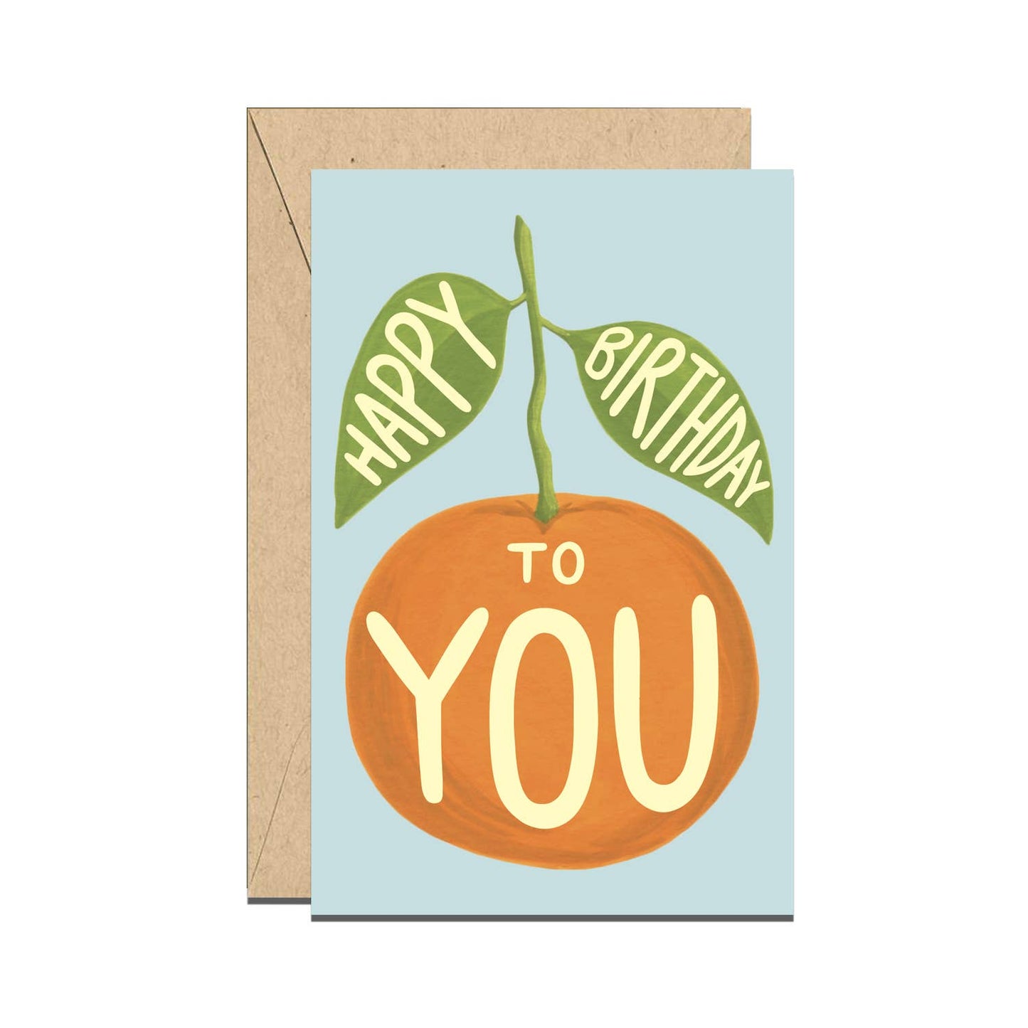 Clementine Orange Birthday Mini Enclosure Card
