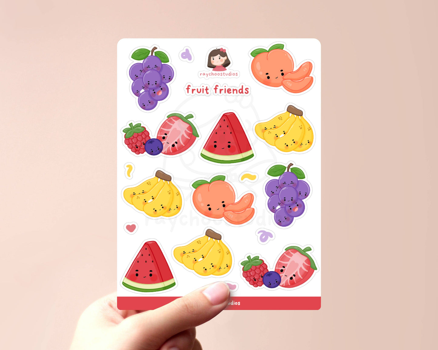 Fruit Friends Sticker Sheet - Large Icons