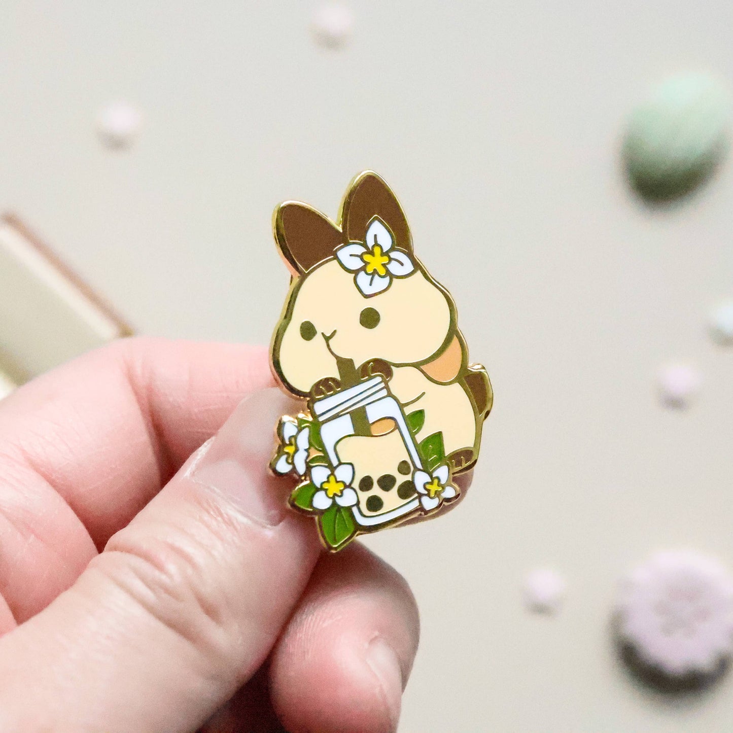 Enamel Pin - Jasmine Milk Tea Bunny
