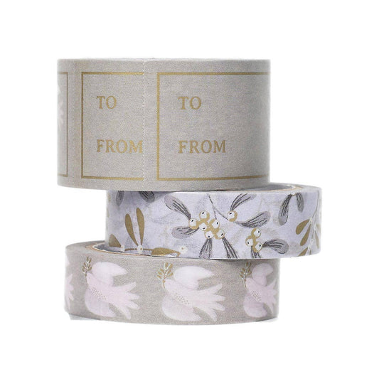 Mistletoe Christmas Paper Tape | 3 Pack |