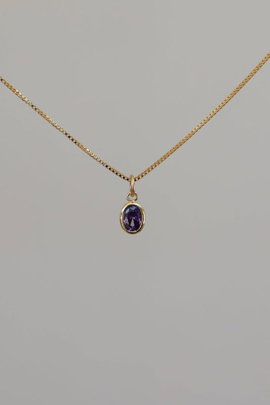 OVAL BIRTHSTONE CHARM