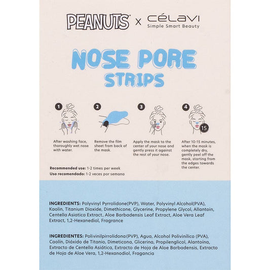 CELAVI X PEANUTS NOSE PORE 6 STRIPS, P 70179