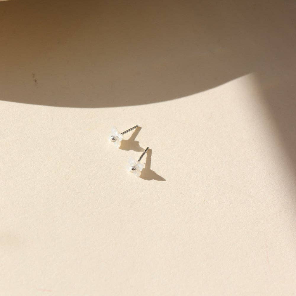 Mother of Pearl Flower Studs