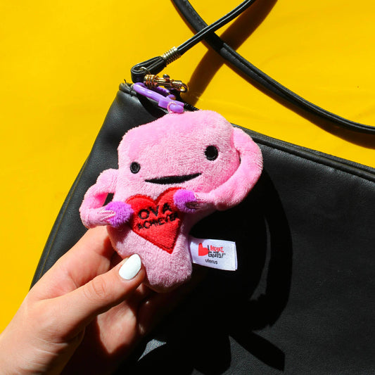 Uterus Bag Charm - 4.5" Mini Plush Keychain