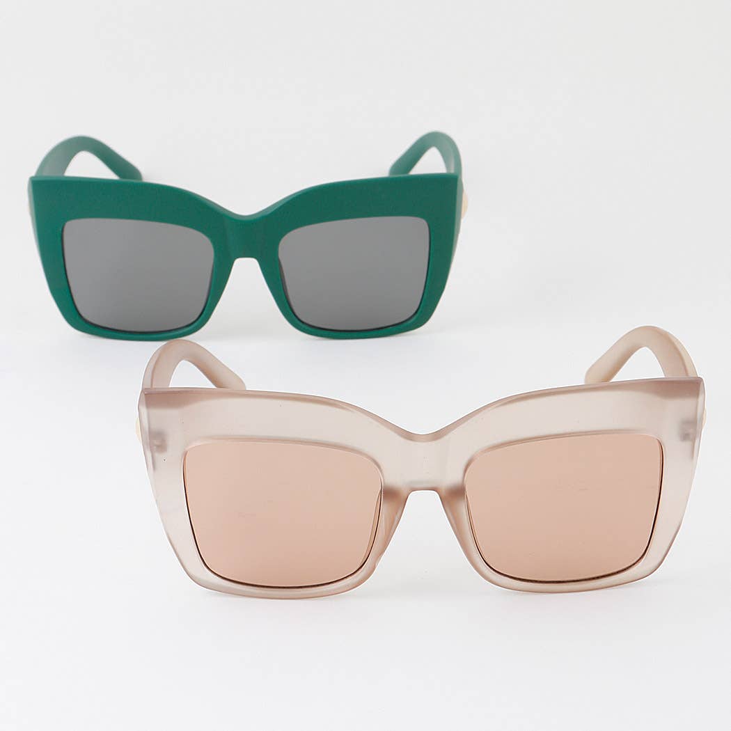 Bulky Matte Cateye Sunglasses