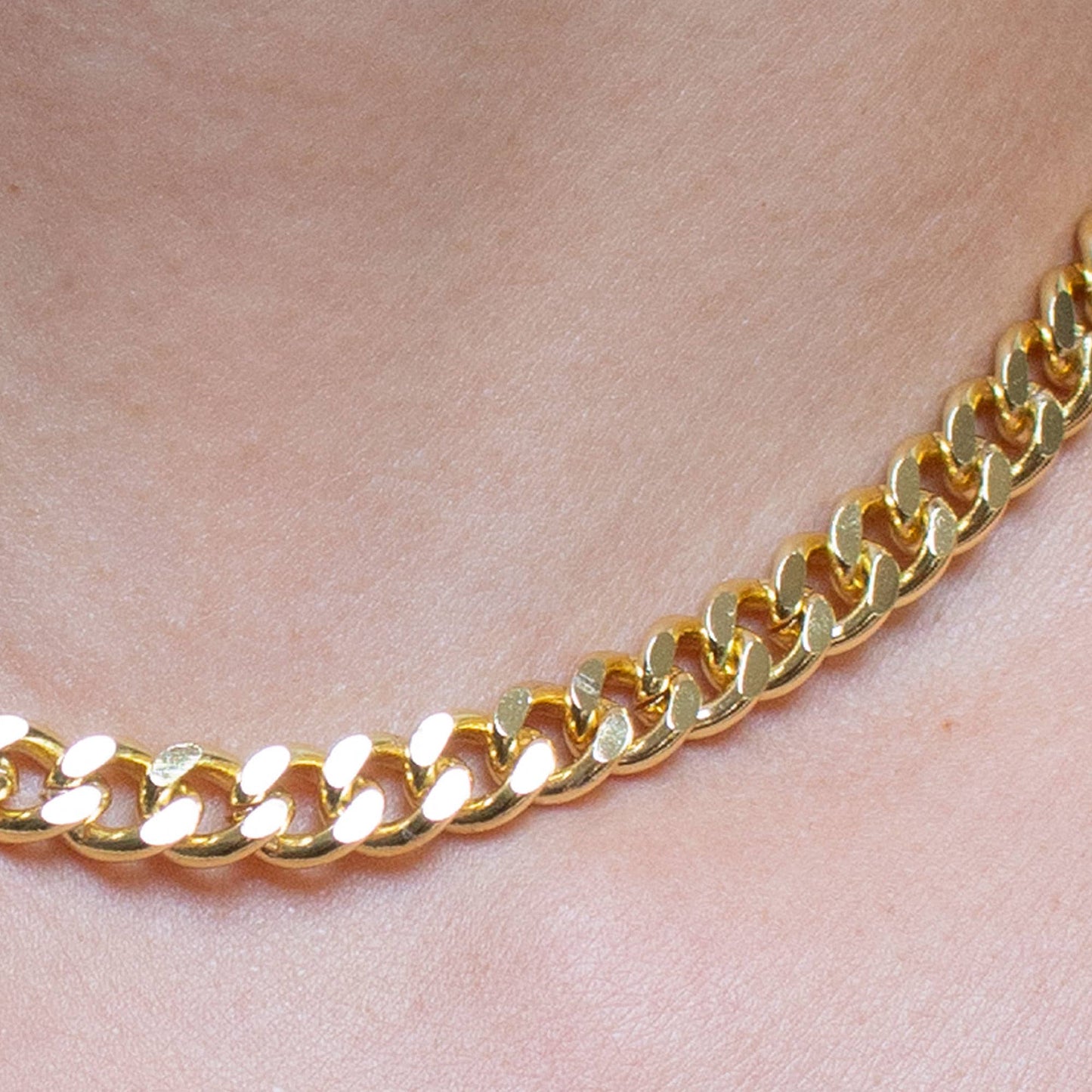 Cuban Chain Link 18K Gold Plated Tarnish Free Necklace