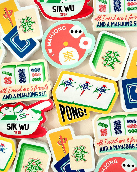 All I need are friends and mahjong vinyl sticker