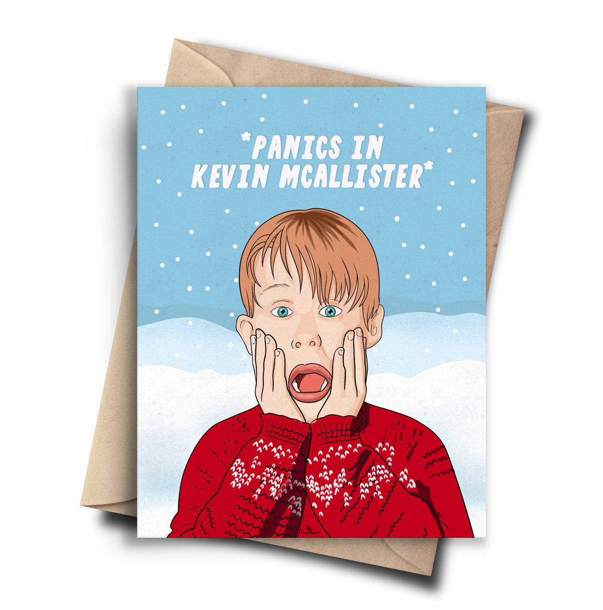 Panic Christmas Card Funny Pop Culture Holiday Card