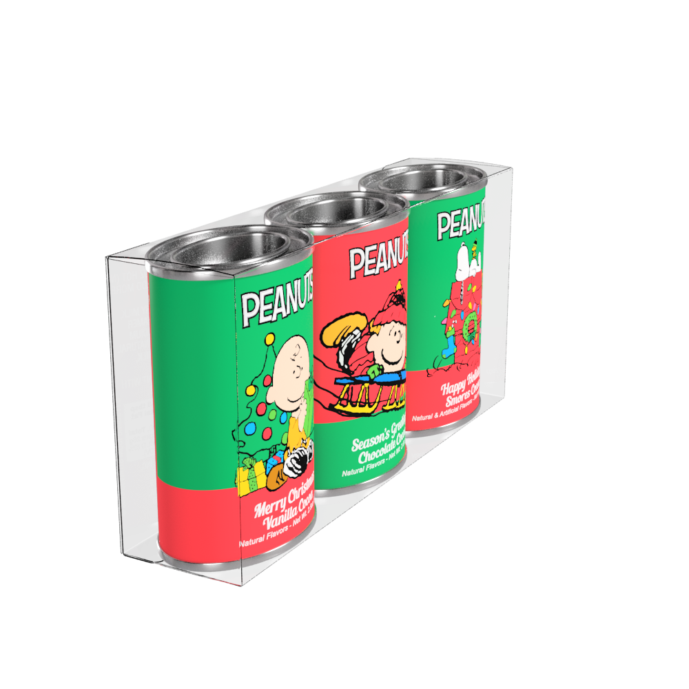 Peanuts Christmas Cocoa Gift 2.5oz Oval Tin Assorted