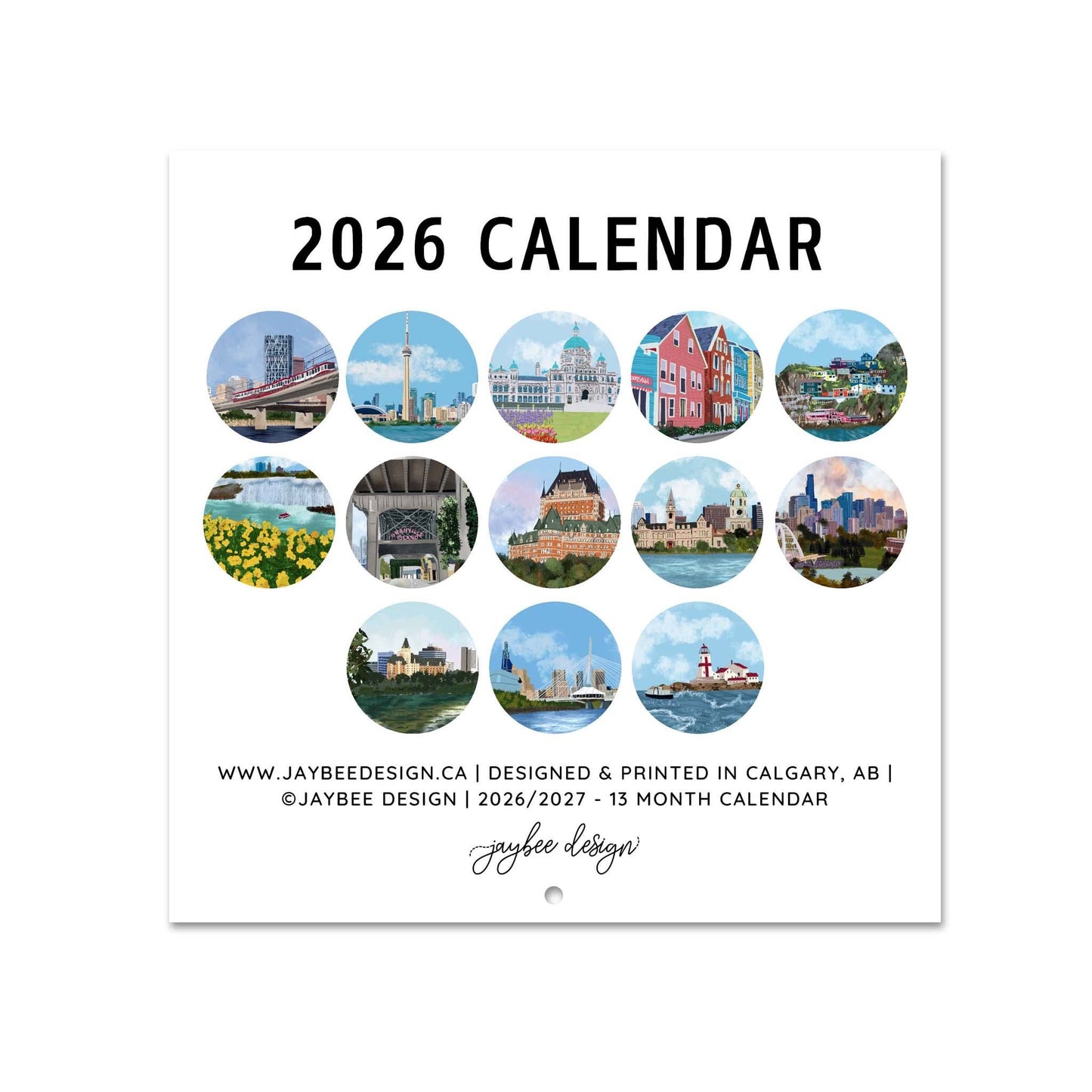 Places Of Canada 2026 Wall Calendar