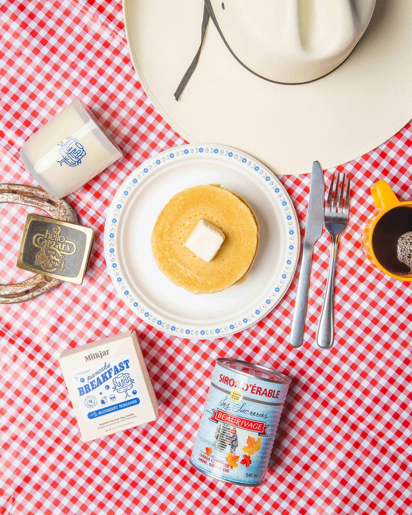 Pancake Breakfast - Butter, Syrup & Blueberry 8oz Soy Candle