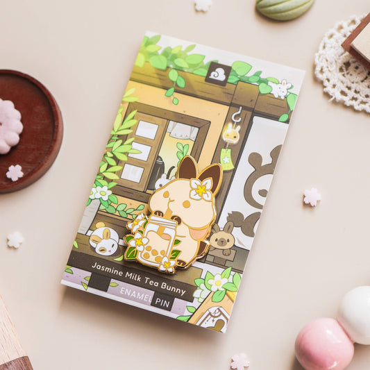 Enamel Pin - Jasmine Milk Tea Bunny