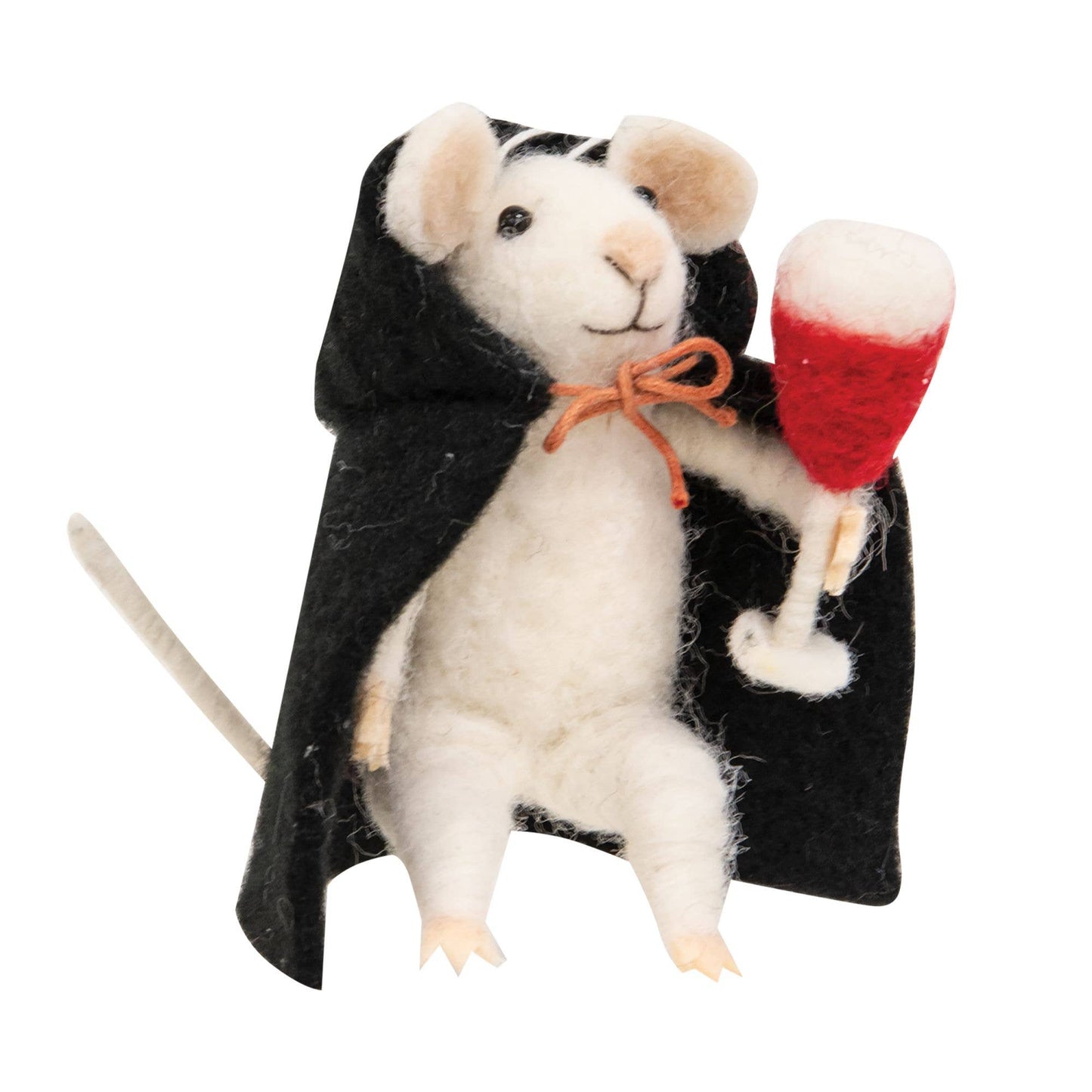 Felt Mouse Ornament: Felted Halloween Vampire Mouse Ornament