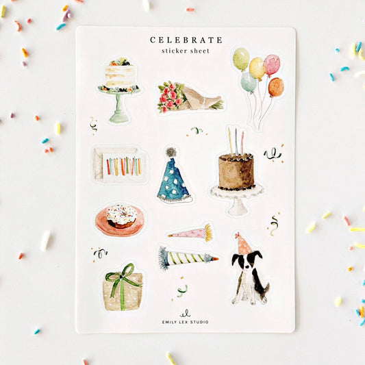 Celebrate sticker sheets