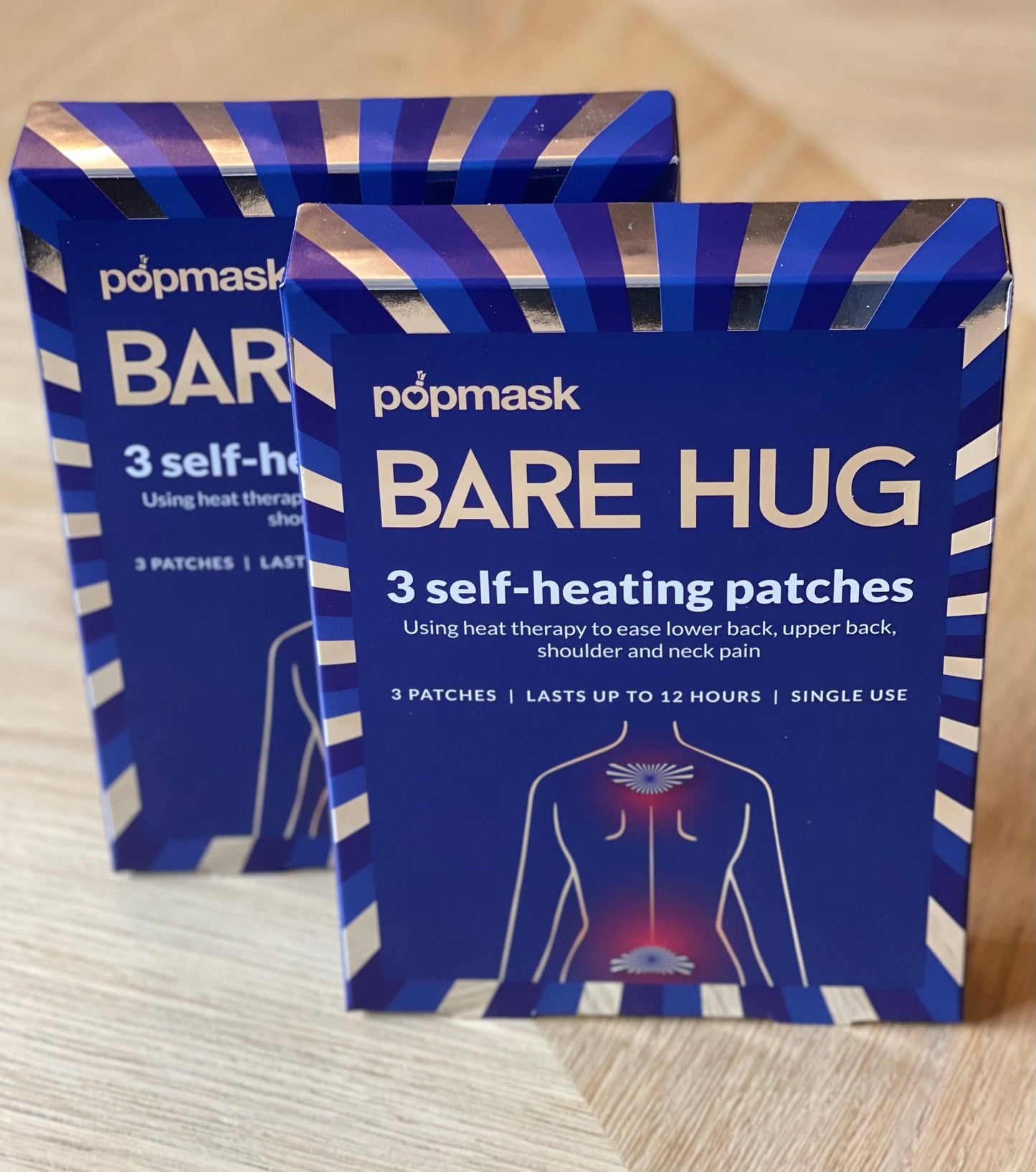 Bare Hug Muscle Self-Heating Patches 3 Pack
