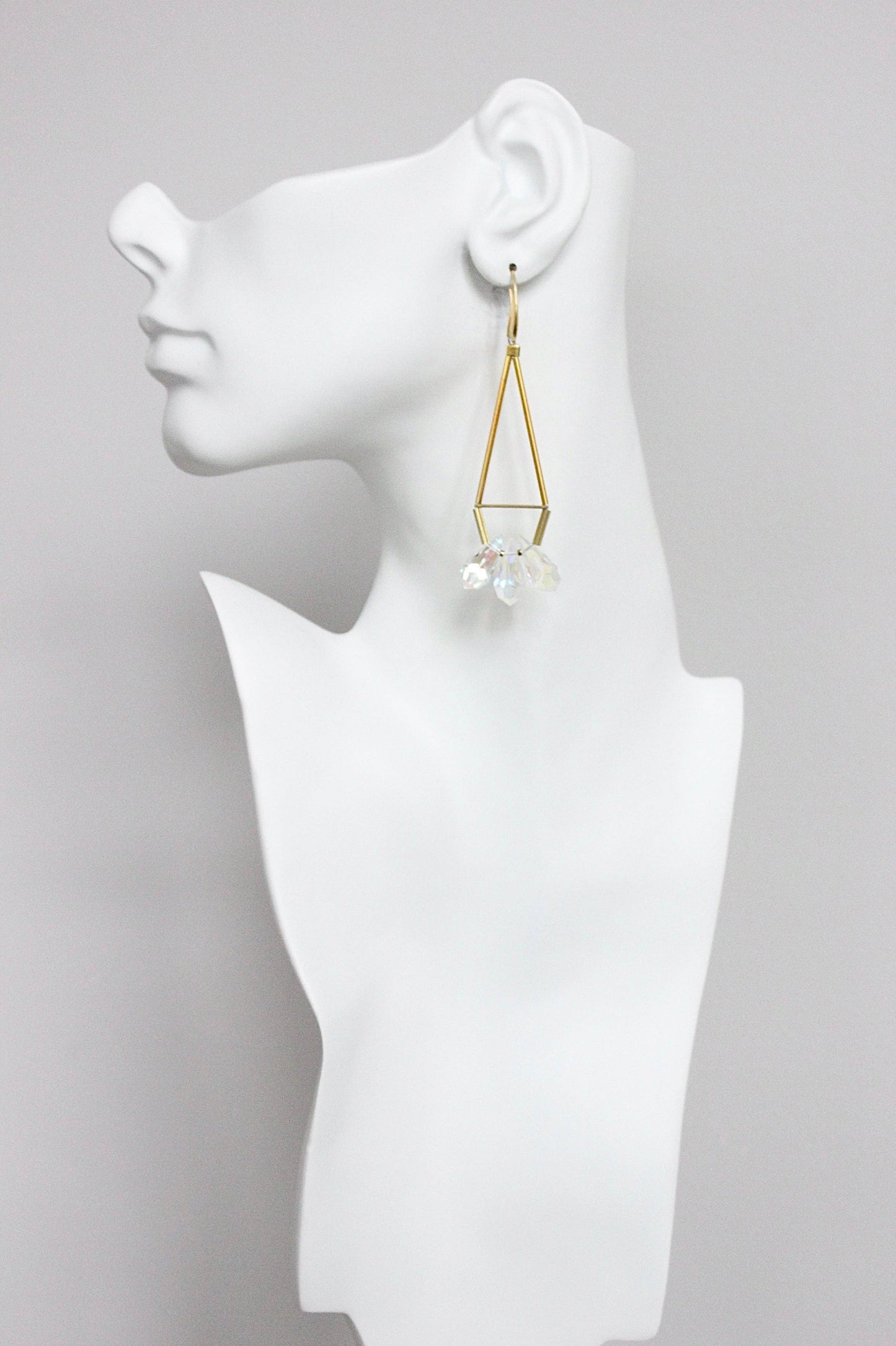 GNDE108 crystal glass geometric earrings