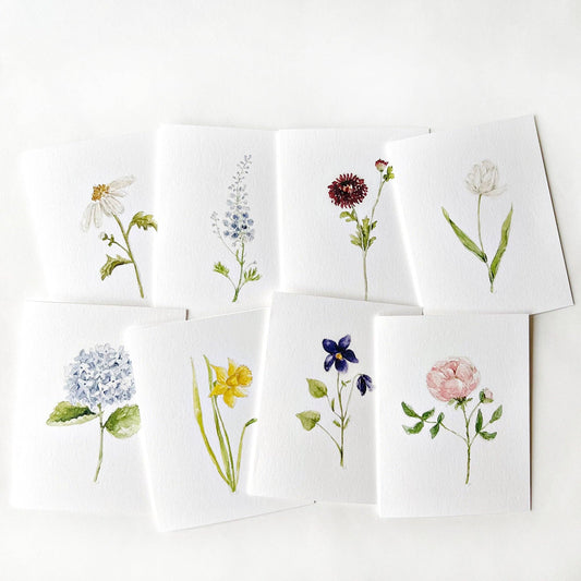 Assorted garden flowers notecard