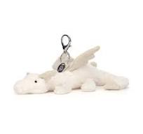 Jellycat Snow Dragon Bag Charm - Front & Company: Gift Store