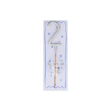 Meri Meri Silver Sparkler Numbers 0 to 9 Candles