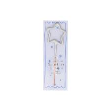 MERI MERI MINI SILVER SPARKLER STAR CANDLES