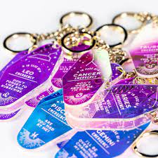 Zodiac Holographic Keychain - Front & Company: Gift Store