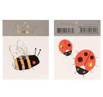 Meri Meri Bee & Ladybird Small Tattoos - Front & Company: Gift Store