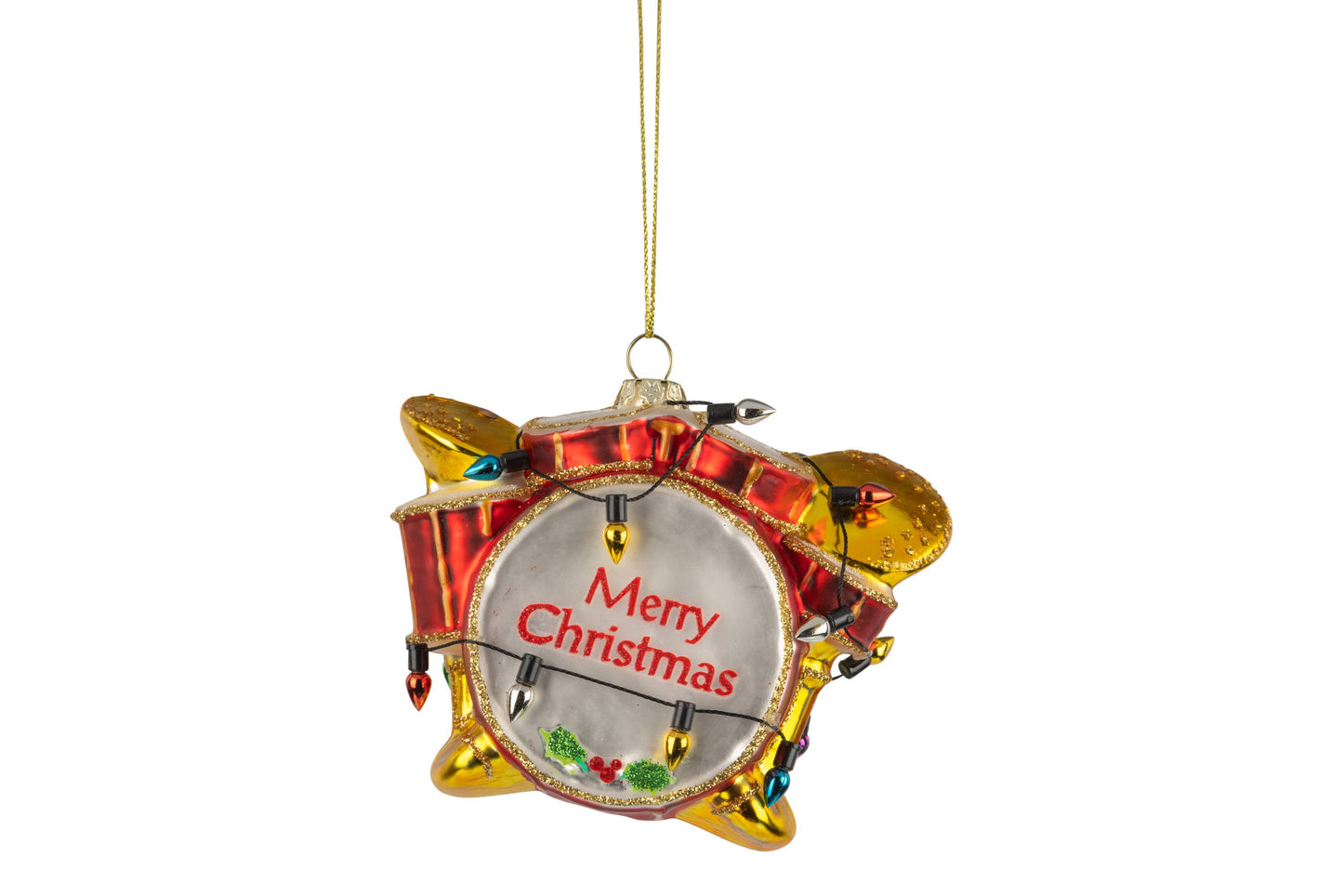 Glass Drum Set Ornament