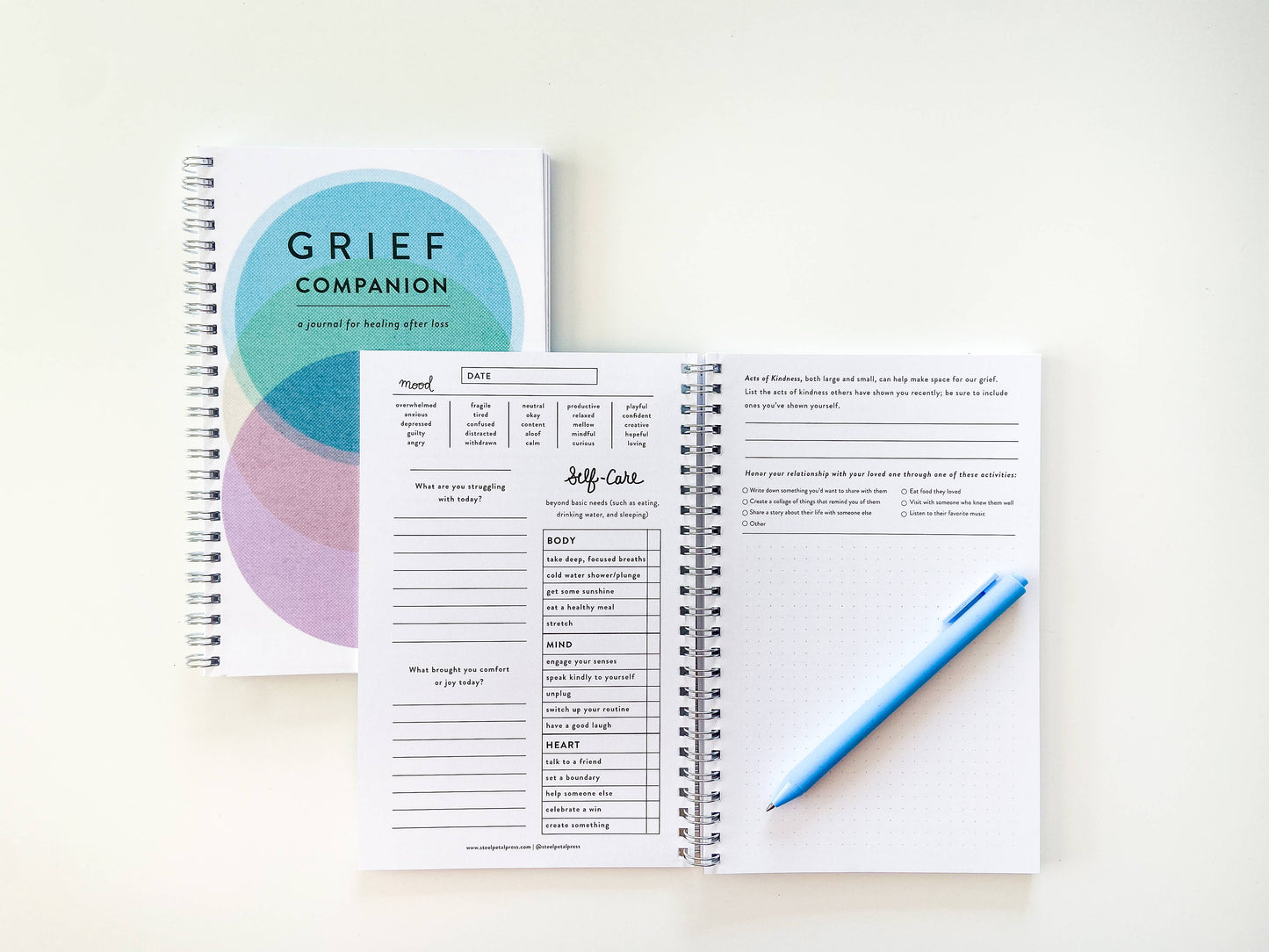 Spiral Notebook Journal - Circles Grief