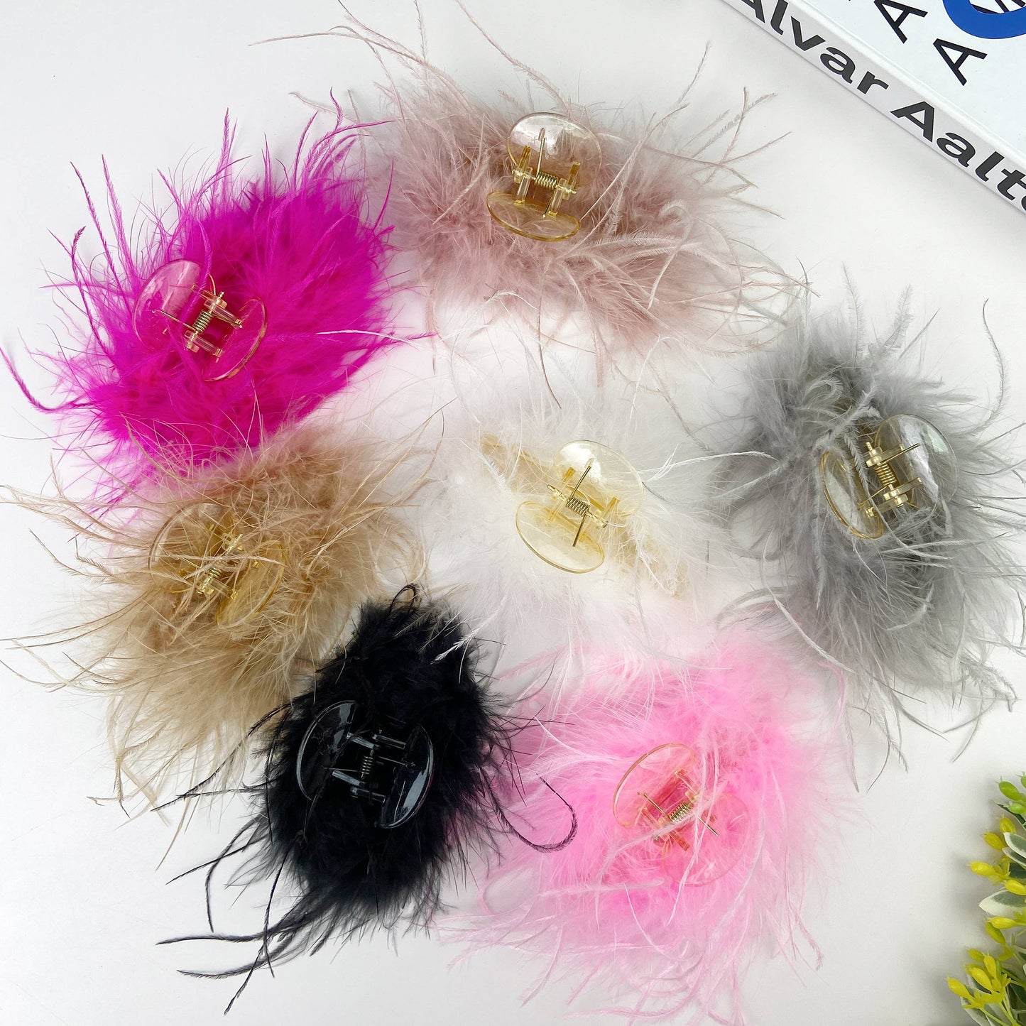 Elegant Ostrich Hair Clip