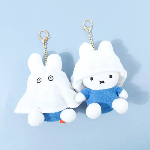 NEW Miffy Ghost Transformation Keychain Plush