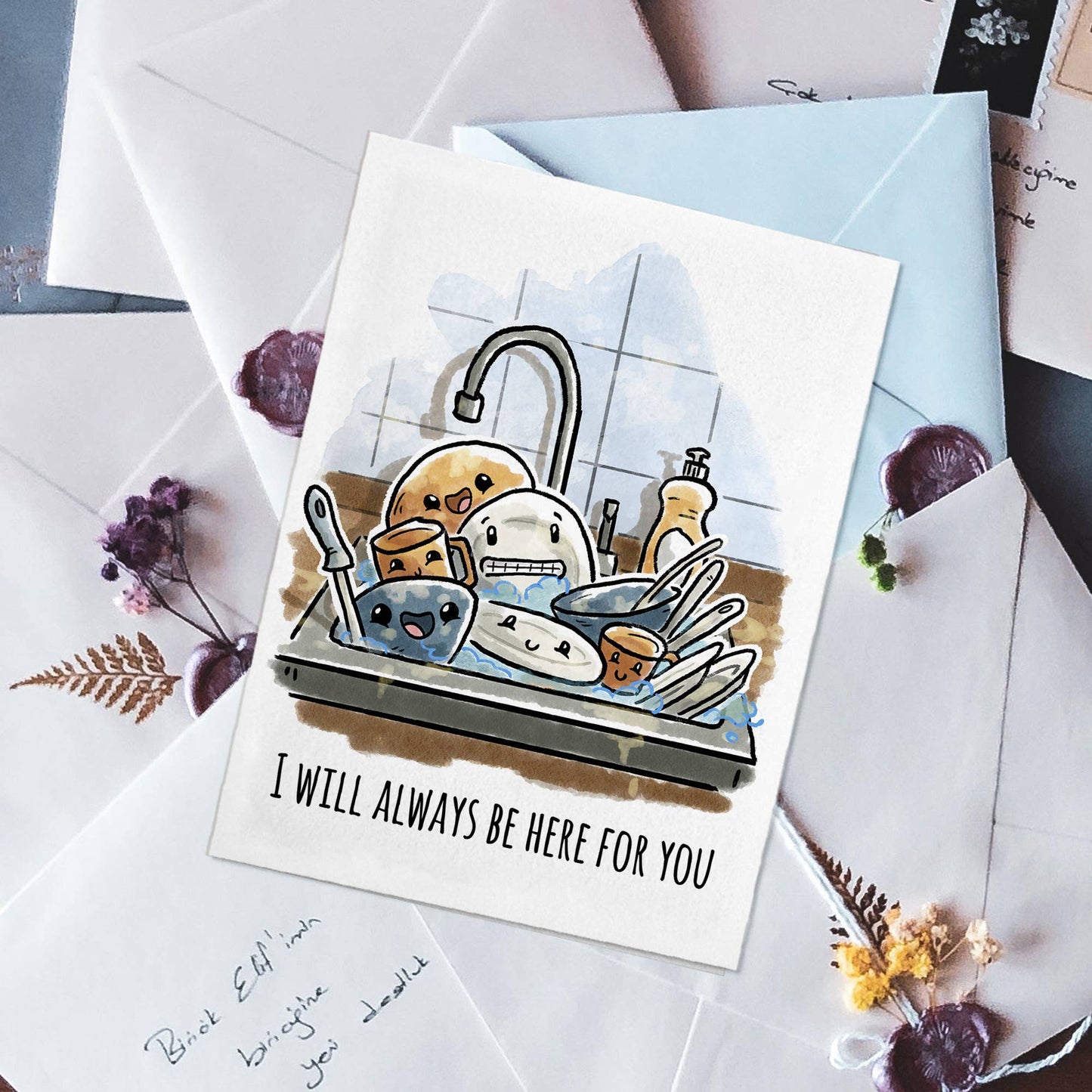"Always Here" - Funny Grief, Condolence, Sympathy Card