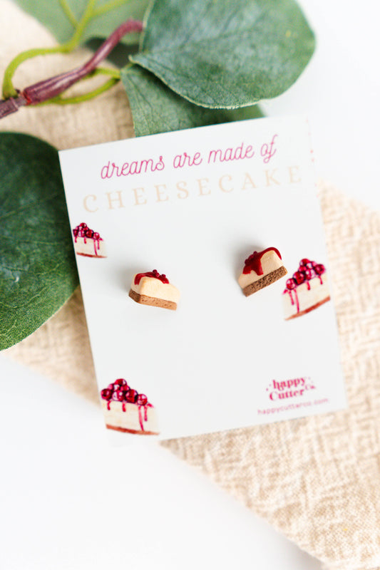 Cheesecake Stud Earrings | Foodie Gift | Dessert Gift