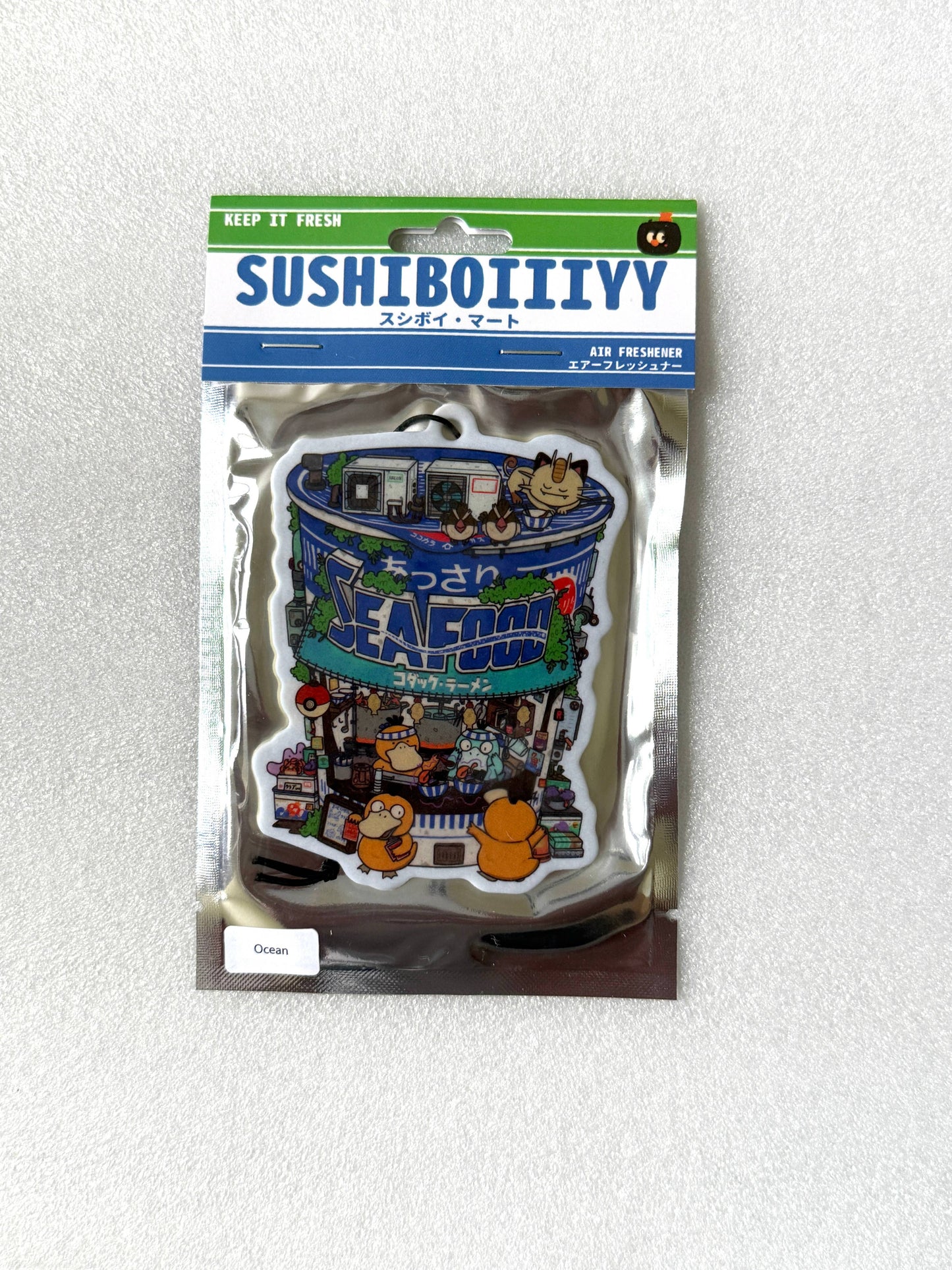Seafood Cup Ramen Car Air Freshener (Ocean)