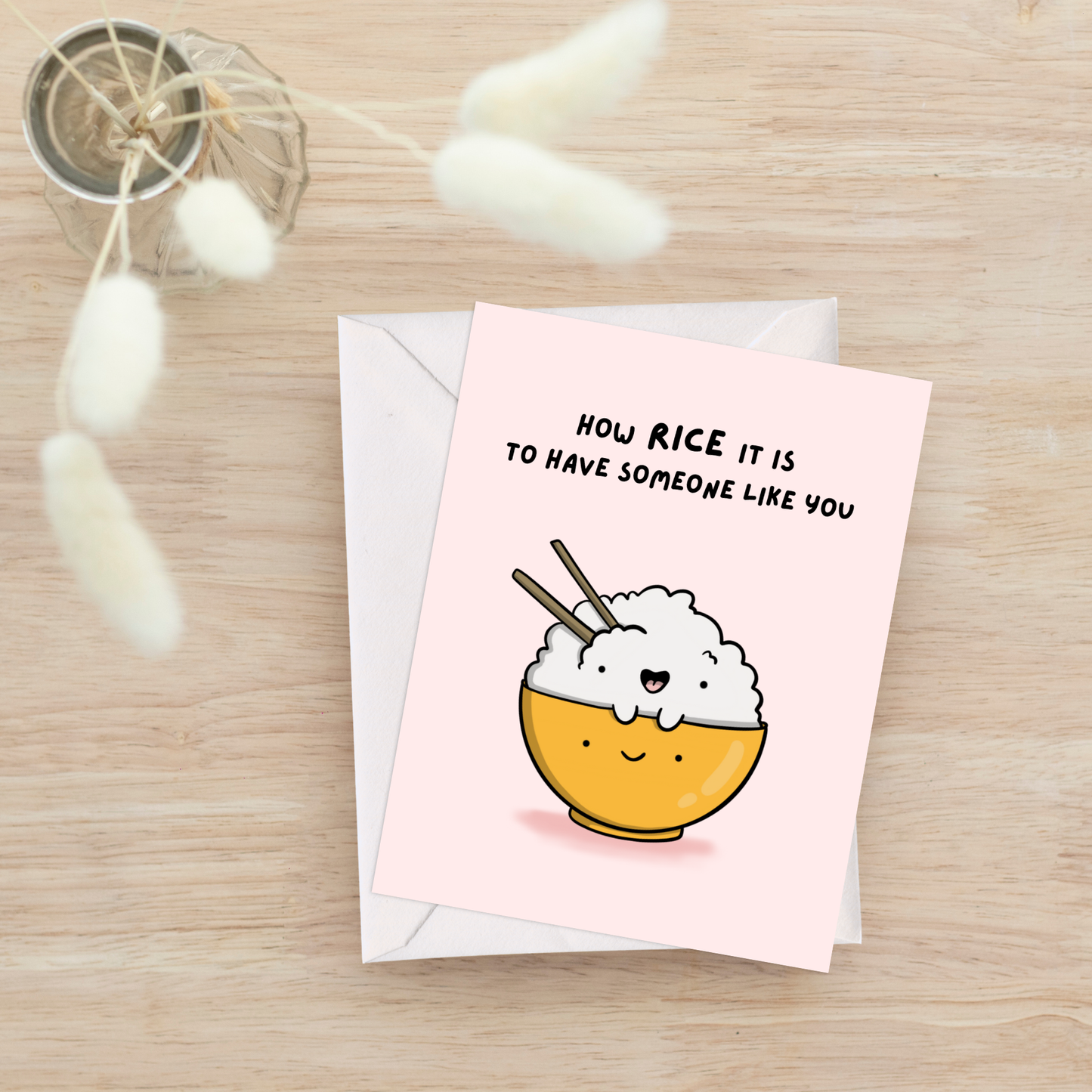 Cute Sarcastic Anniversary Birthday Card (How Rice It Is)