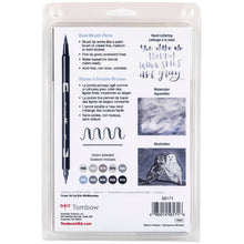 Load image into Gallery viewer, Dual Brush Pen Art Markers: Grayscale - 10-Pack
