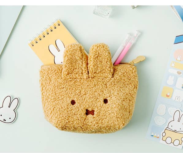 Miffy Face Fuzzy Cozy Multi Pouch