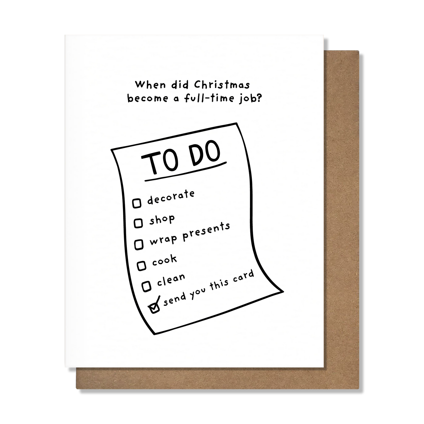 Full-Time Job X-mas - Christmas Card