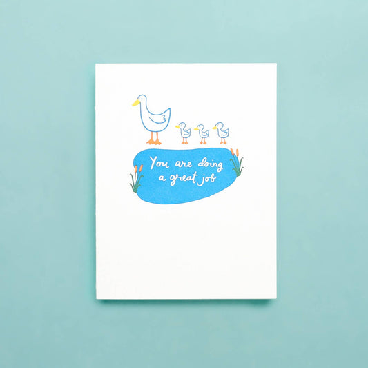 Great Job Duck - Letterpress Greeting Card