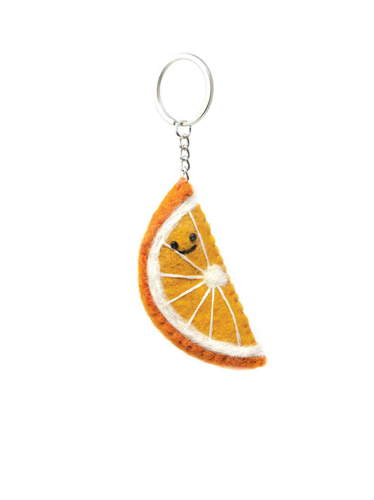 Felt Keychain - Orange Keyring