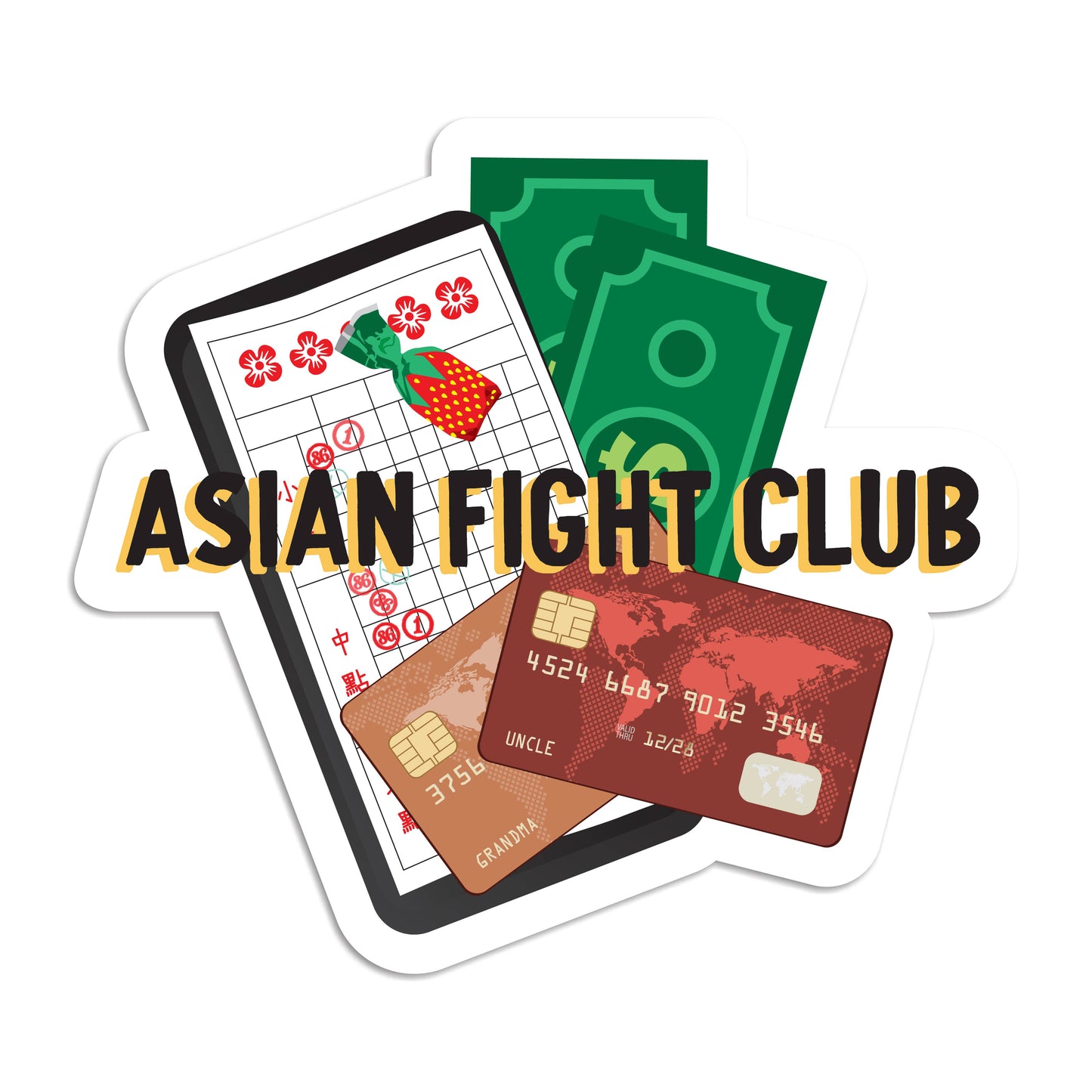 Asian fight club vinyl sticker