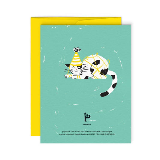 CHAT TAQUIN - Greeting card