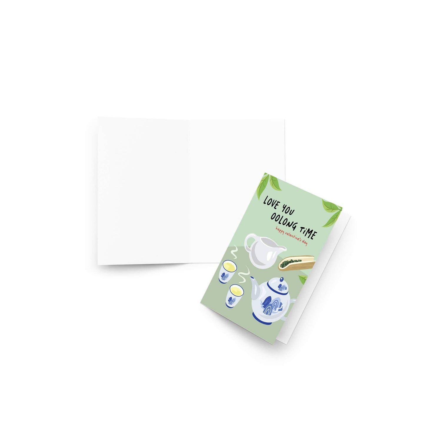 Love You Oolong Time Valentine's Day Card | Chinese Teapot