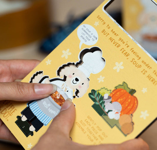 GET WELL SOON CHEF POP OUT CARD