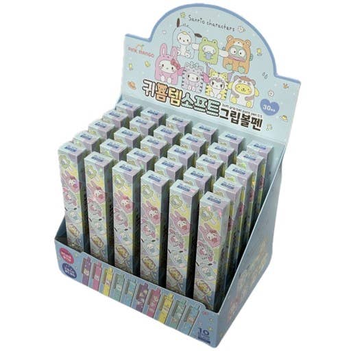 Sanrio Gold Clip & Soft Grip Blind Ball point pen Box