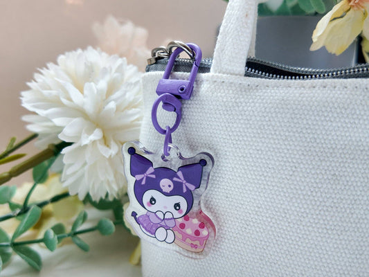 Kuromi Cake Key Charm