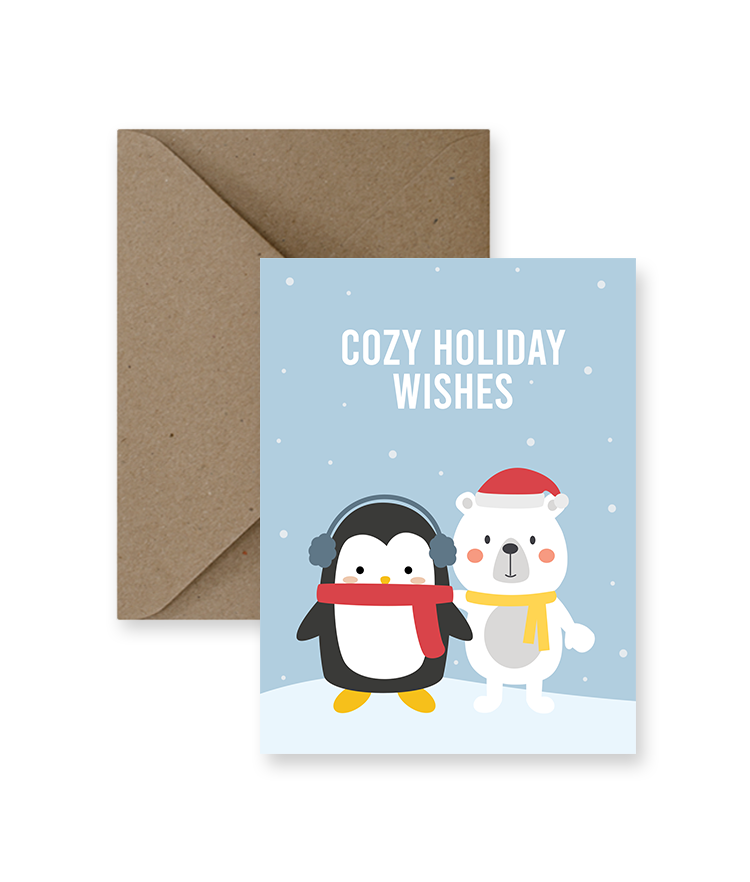 Cozy Holiday Wishes Greeting Card