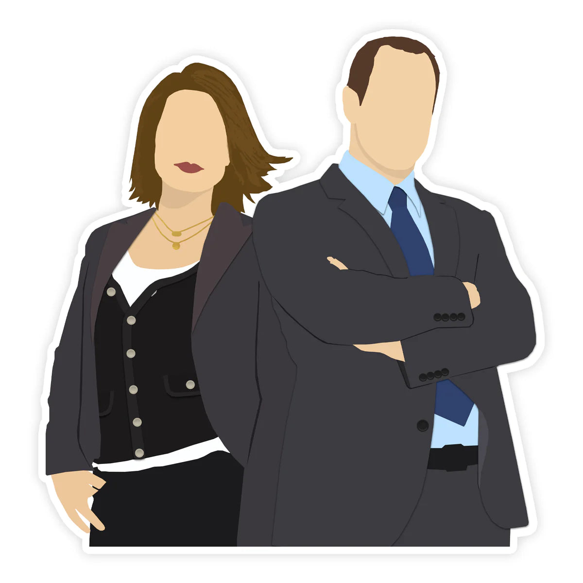 Law Order SVU Benson and Stabler Sticker