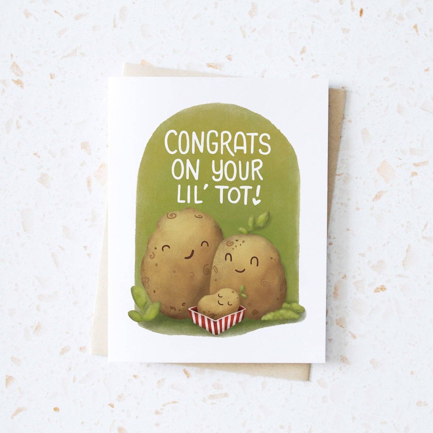Congrats on Your Lil' Potato Tot - Newborn Greeting Card