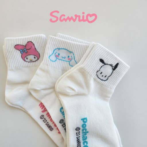 Sanrio Friends Simply Face Cotton Women Socks